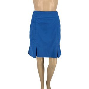 Lizzie Driver golf skort 6 royal blue pockets pleated back zip